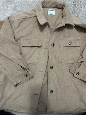 Tan Old Navy shacket